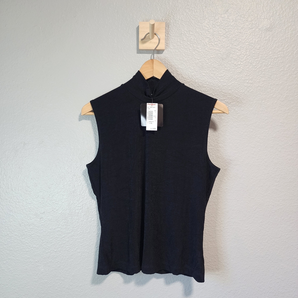 Elegant Black Sleeveless Women's Tank Top
